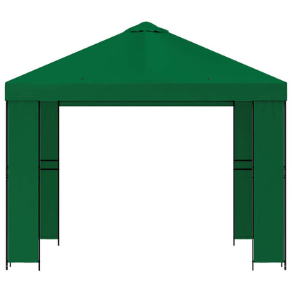Gazebo 3 x 3 m Verde Poliestere e Acciaio 190 gsm | homemem39