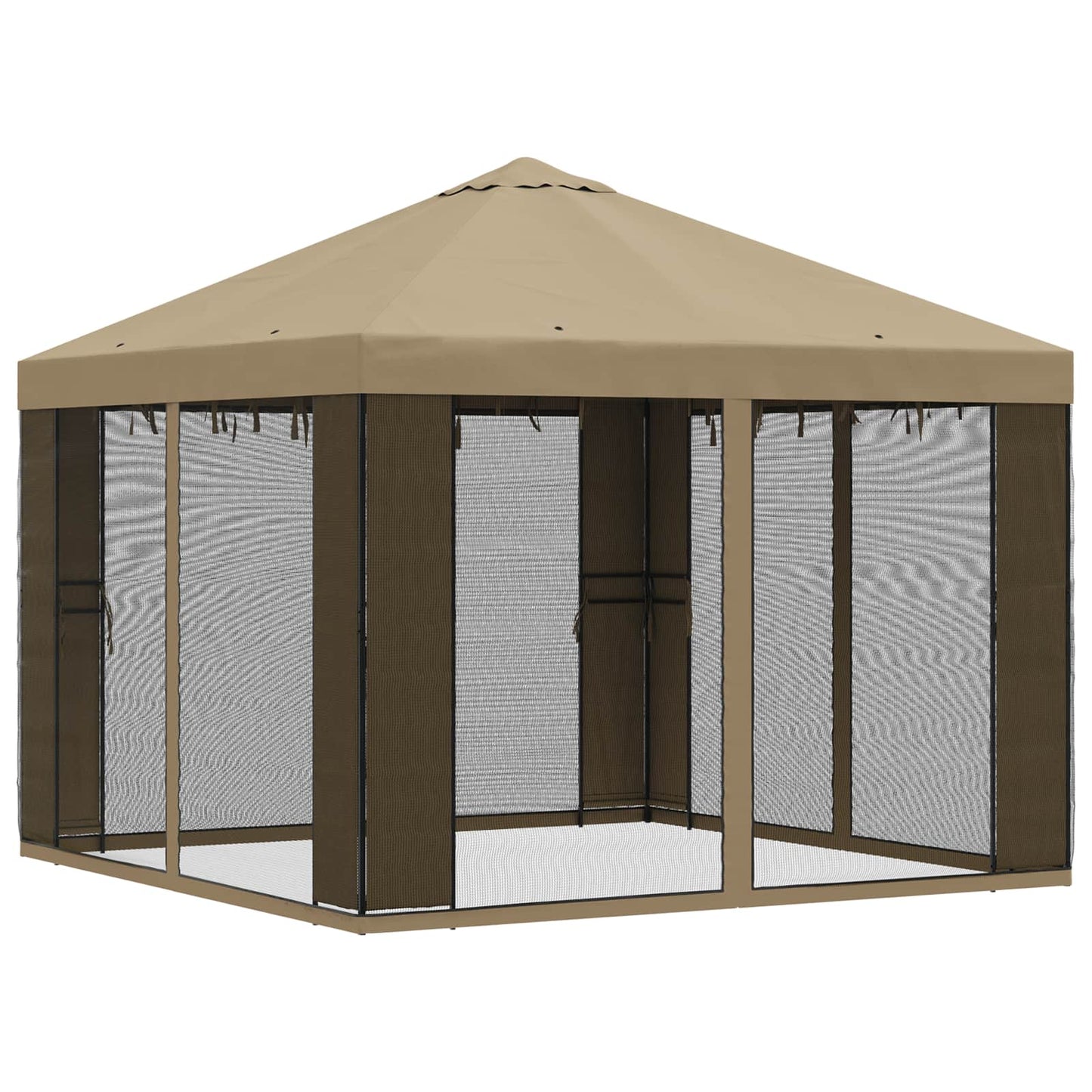 Gazebo da giardino con pareti laterali 3 x 3 m Beige | homemem39