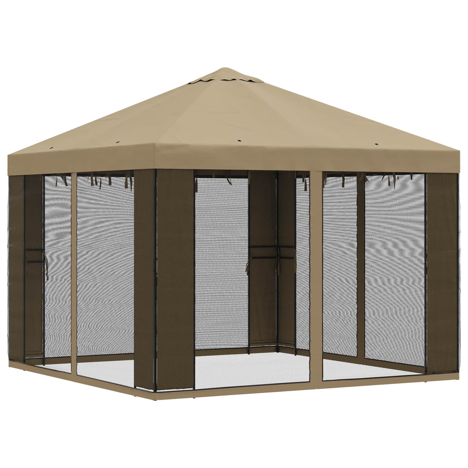 Gazebo da giardino con pareti laterali 3 x 3 m Beige | homemem39