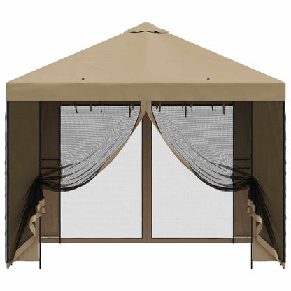 Gazebo da giardino con pareti laterali 3 x 3 m Beige | homemem39