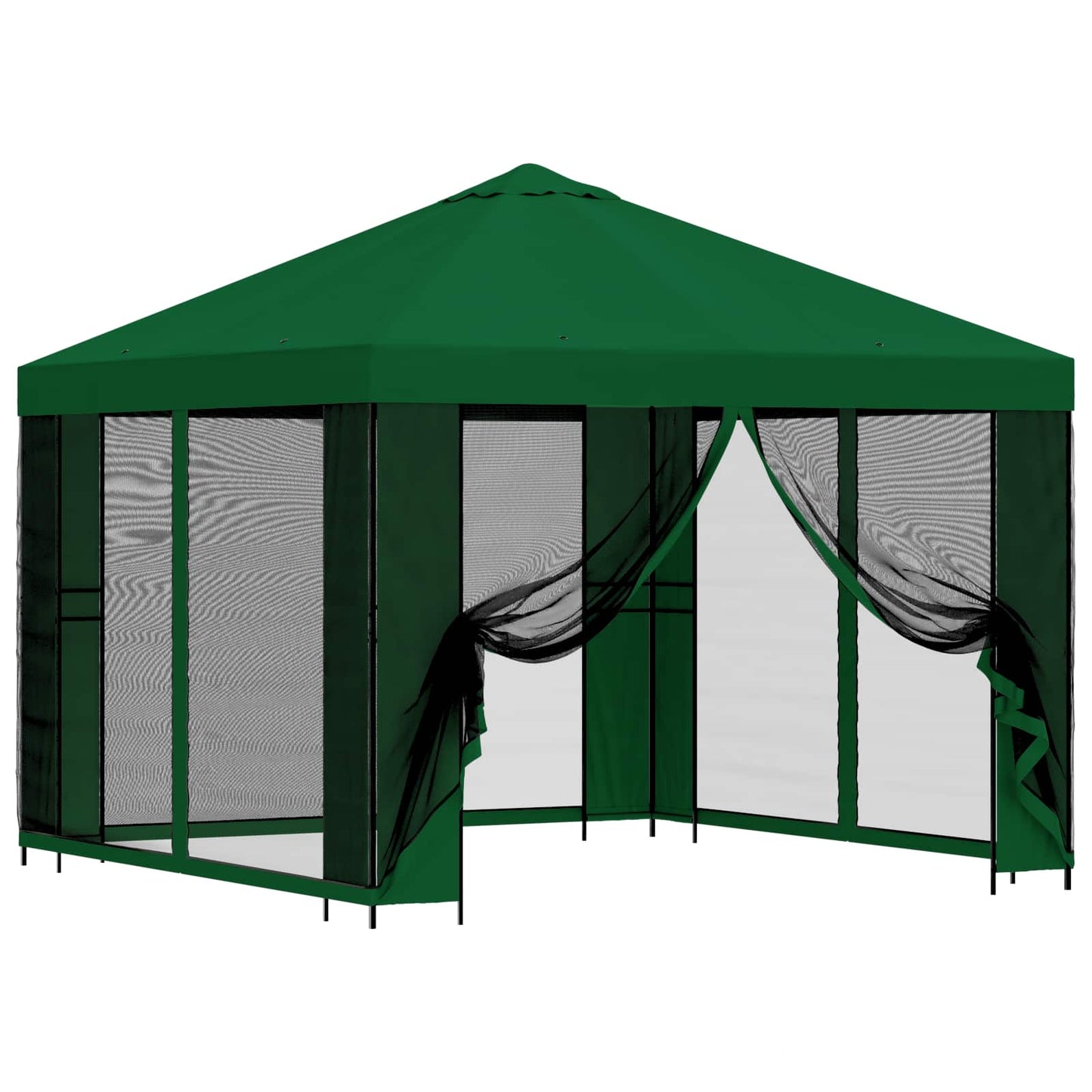 Gazebo da giardino con pareti laterali 3 x 3 m Verde | homemem39