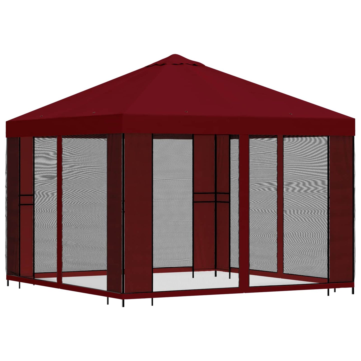 Gazebo da giardino con pareti laterali 3 x 3 m Borgogna | homemem39
