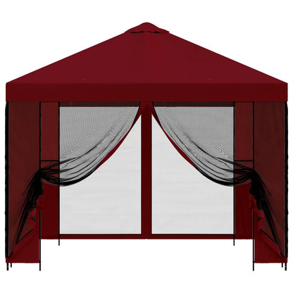 Gazebo da giardino con pareti laterali 3 x 3 m Borgogna | homemem39