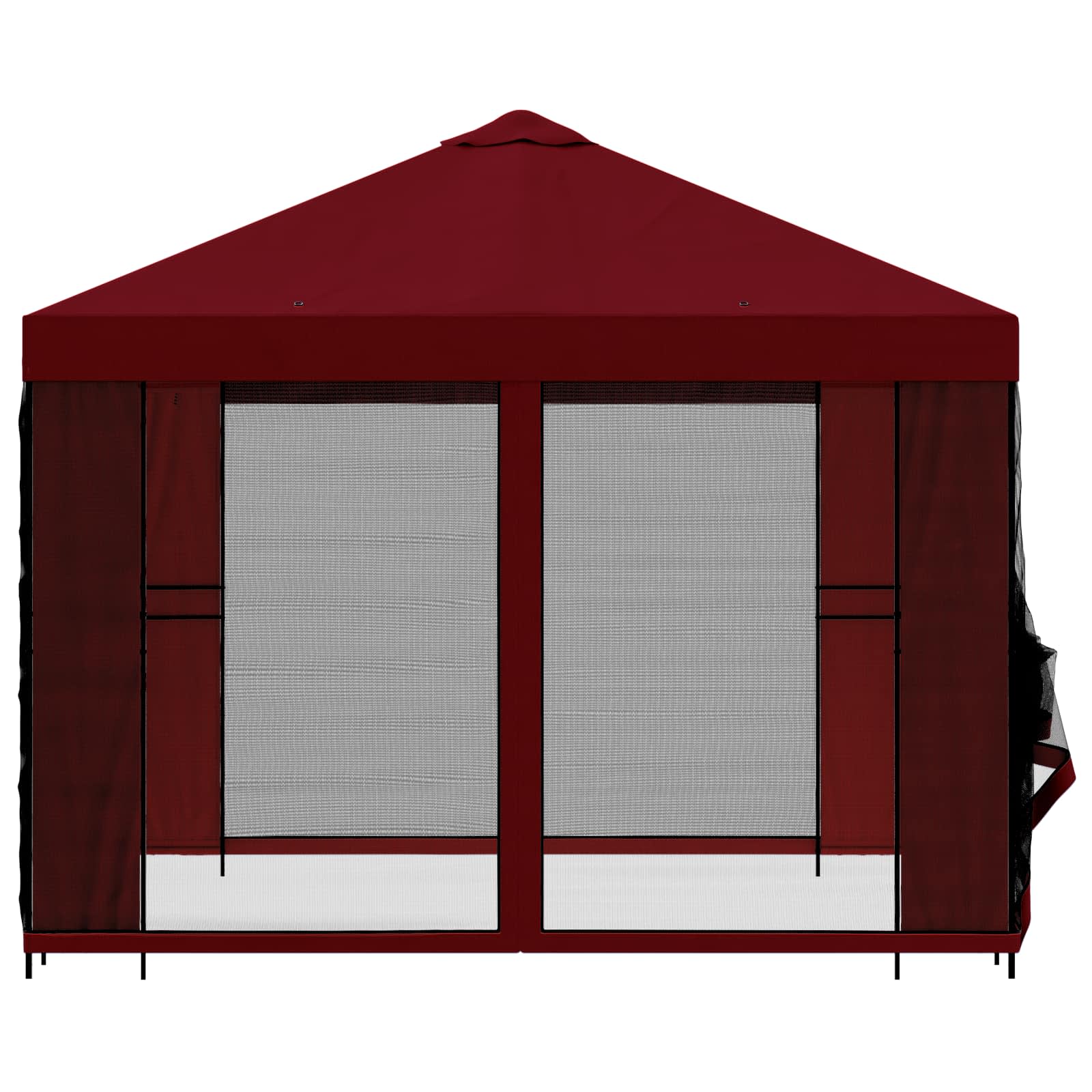 Gazebo da giardino con pareti laterali 3 x 3 m Borgogna | homemem39