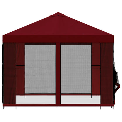 Gazebo da giardino con pareti laterali 3 x 3 m Borgogna | homemem39