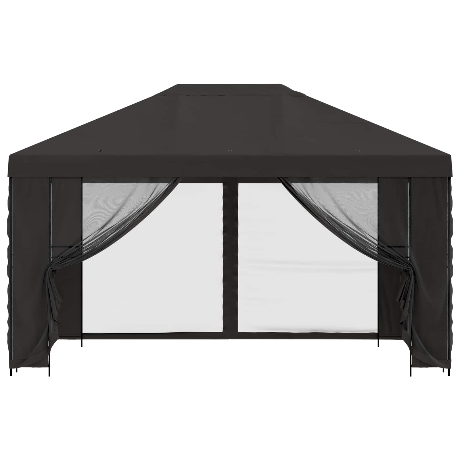 Gazebo da giardino con pareti laterali 4 × 3 m Antracite | homemem39