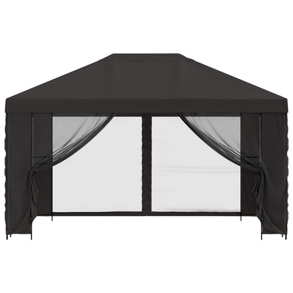Gazebo da giardino con pareti laterali 4 × 3 m Antracite | homemem39