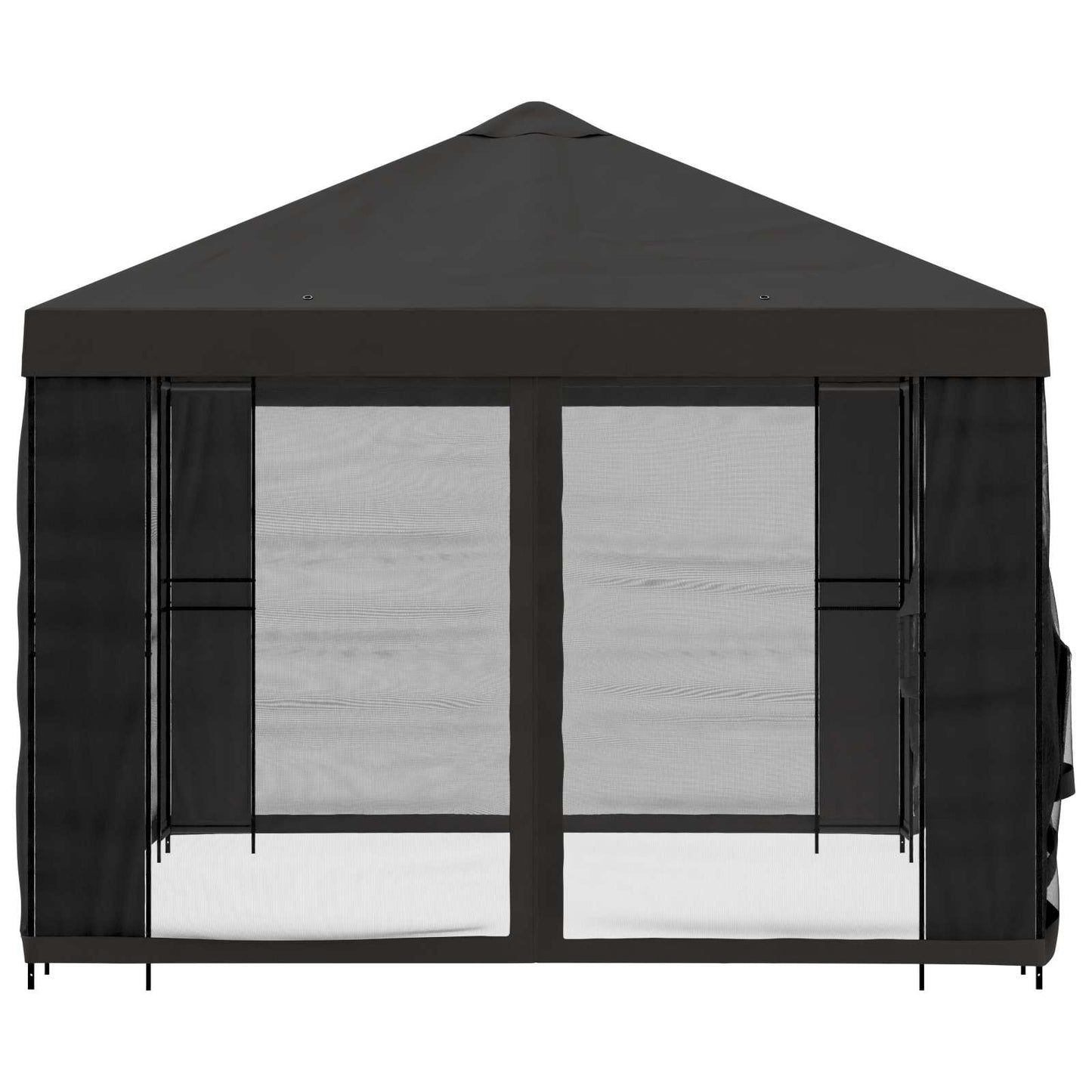 Gazebo da giardino con pareti laterali 4 × 3 m Antracite | homemem39