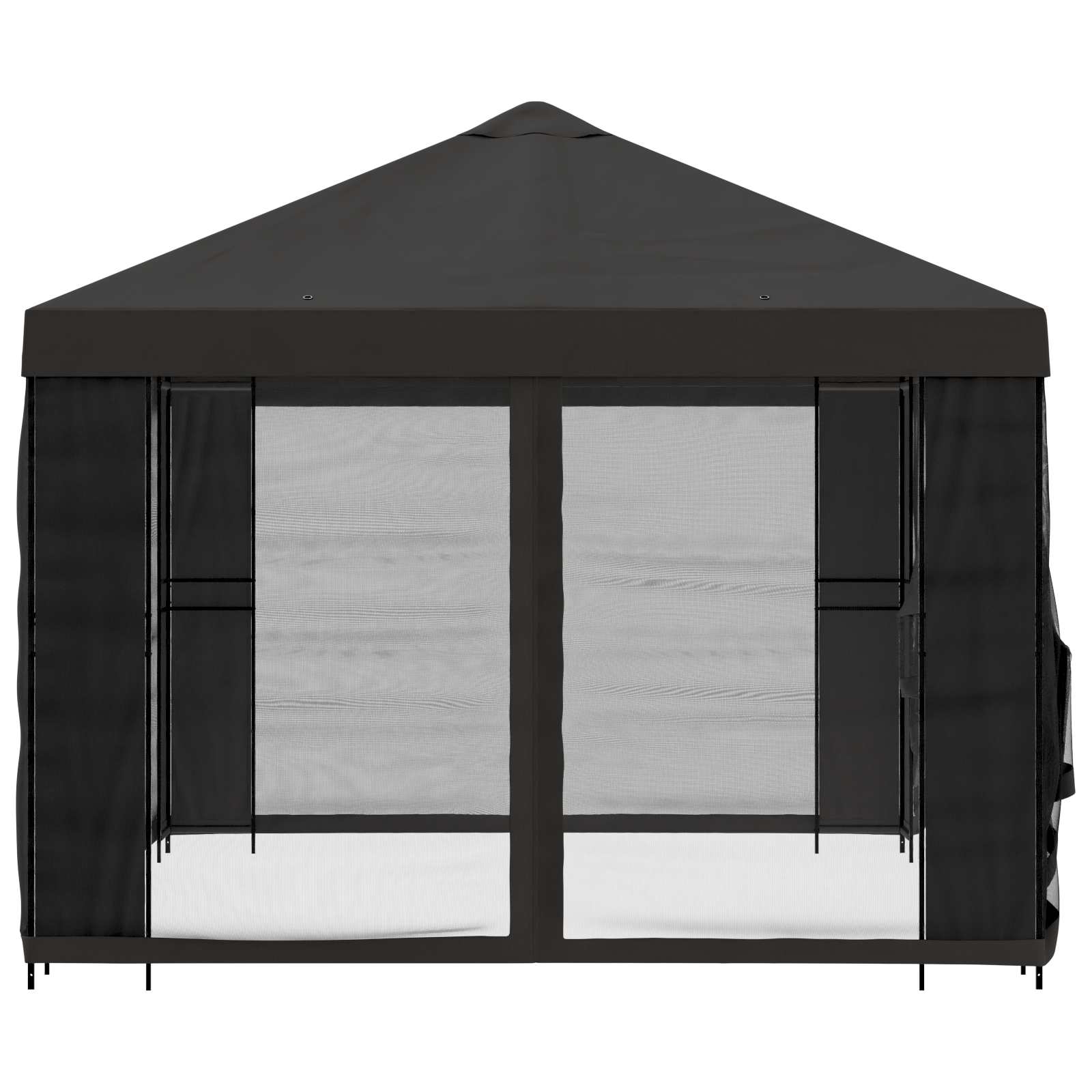 Gazebo da giardino con pareti laterali 4 × 3 m Antracite | homemem39