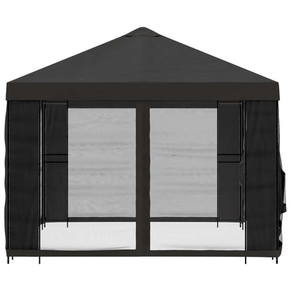 Gazebo da giardino con pareti laterali 4 × 3 m Antracite | homemem39