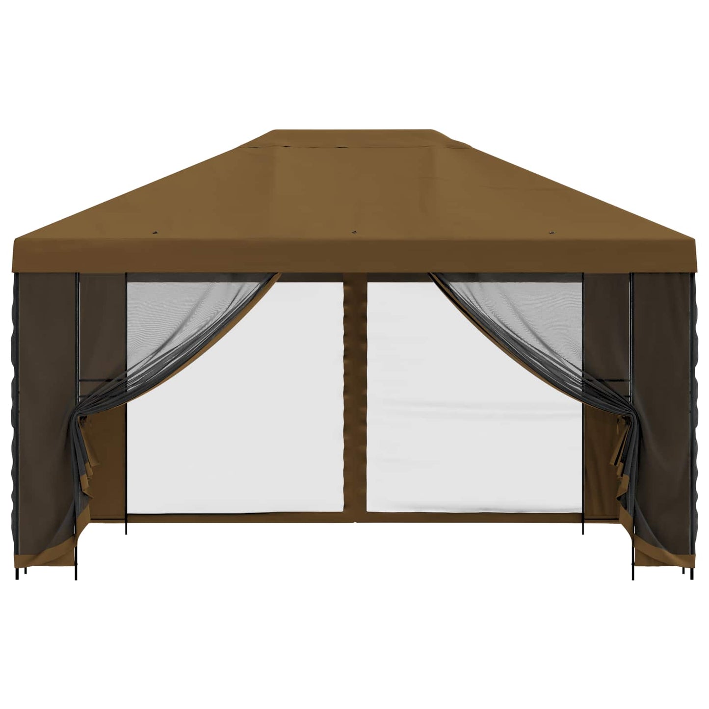 Gazebo da giardino con pareti laterali 4 × 3 m Tortora | homemem39