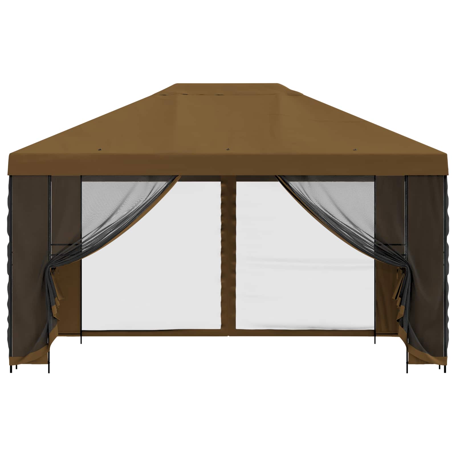 Gazebo da giardino con pareti laterali 4 × 3 m Tortora | homemem39