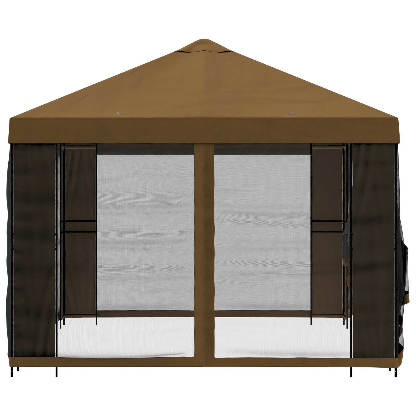 Gazebo da giardino con pareti laterali 4 × 3 m Tortora | homemem39