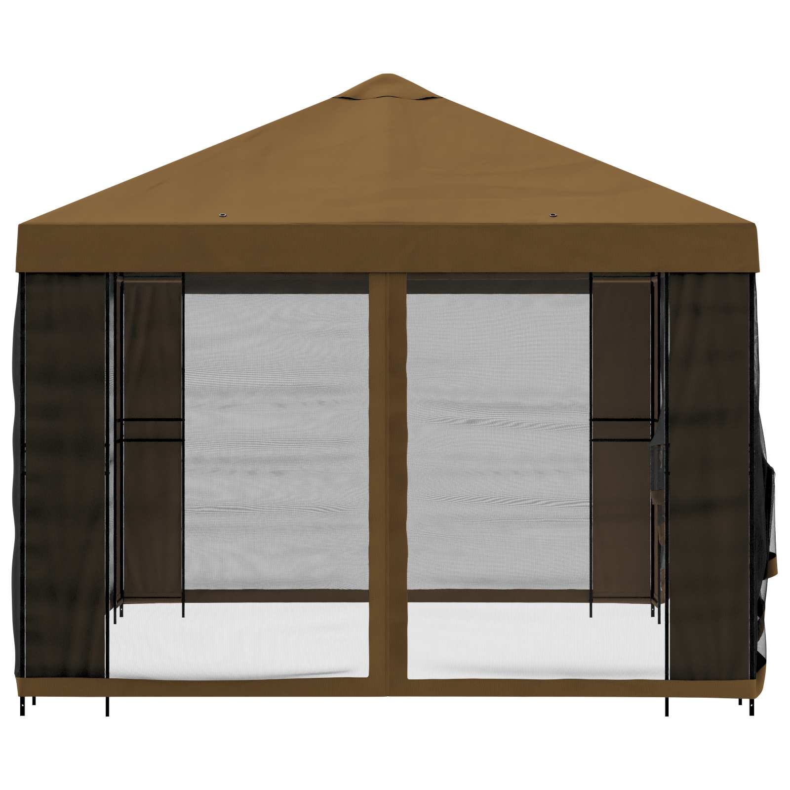 Gazebo da giardino con pareti laterali 4 × 3 m Tortora | homemem39