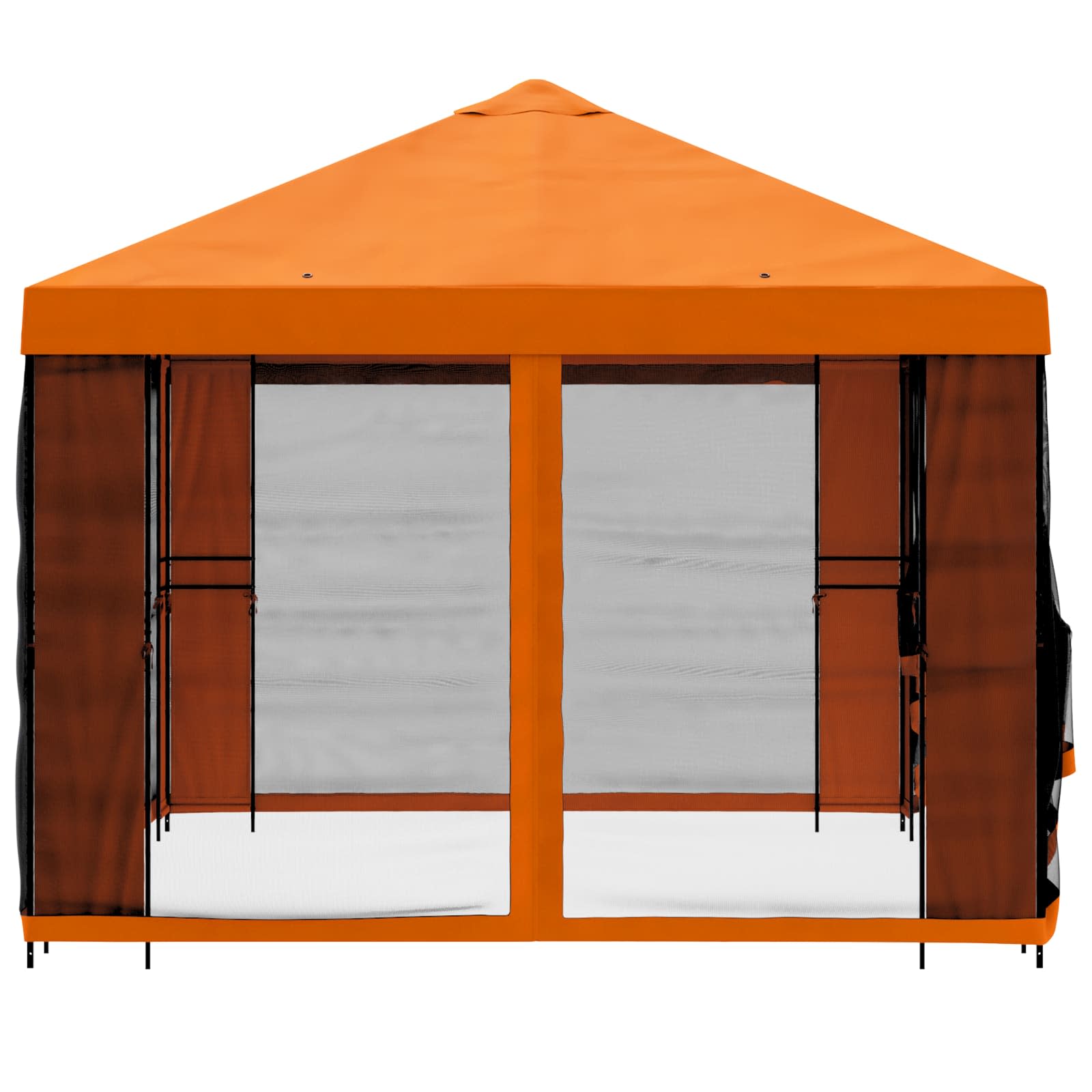 Gazebo da giardino con pareti laterali 4 × 3 m Arancione | homemem39