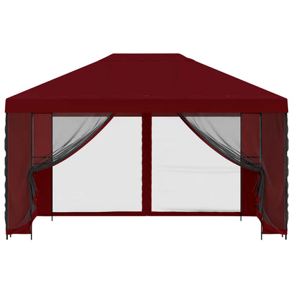 Gazebo da giardino con pareti laterali 4 × 3 m Borgogna | homemem39