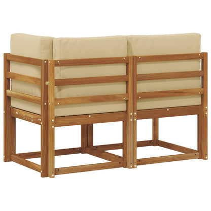 Divano modulare da esterno e angolare 2 Pezzo Naturale e Beige | homemem39
