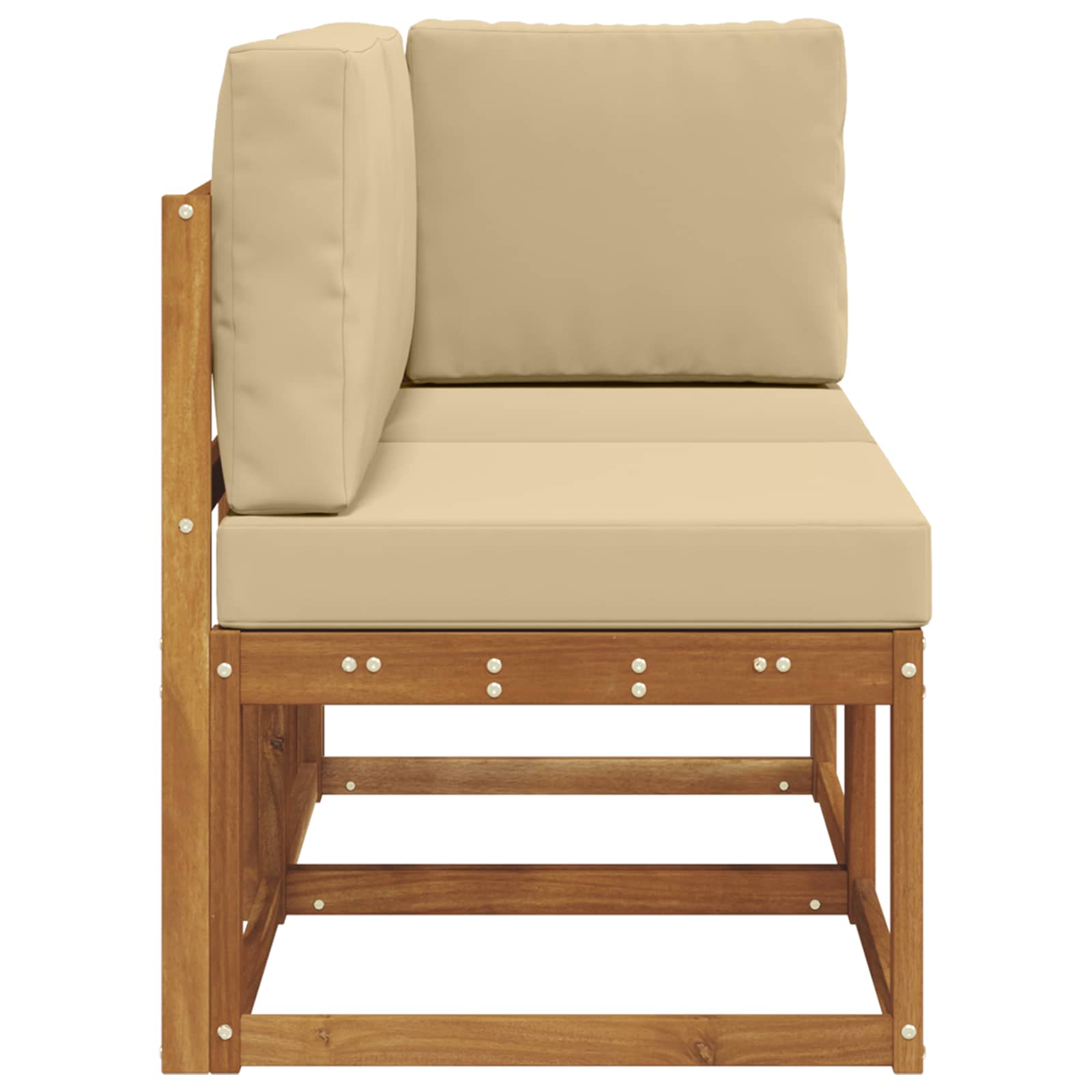 Divano modulare da esterno e angolare 2 Pezzo Naturale e Beige | homemem39