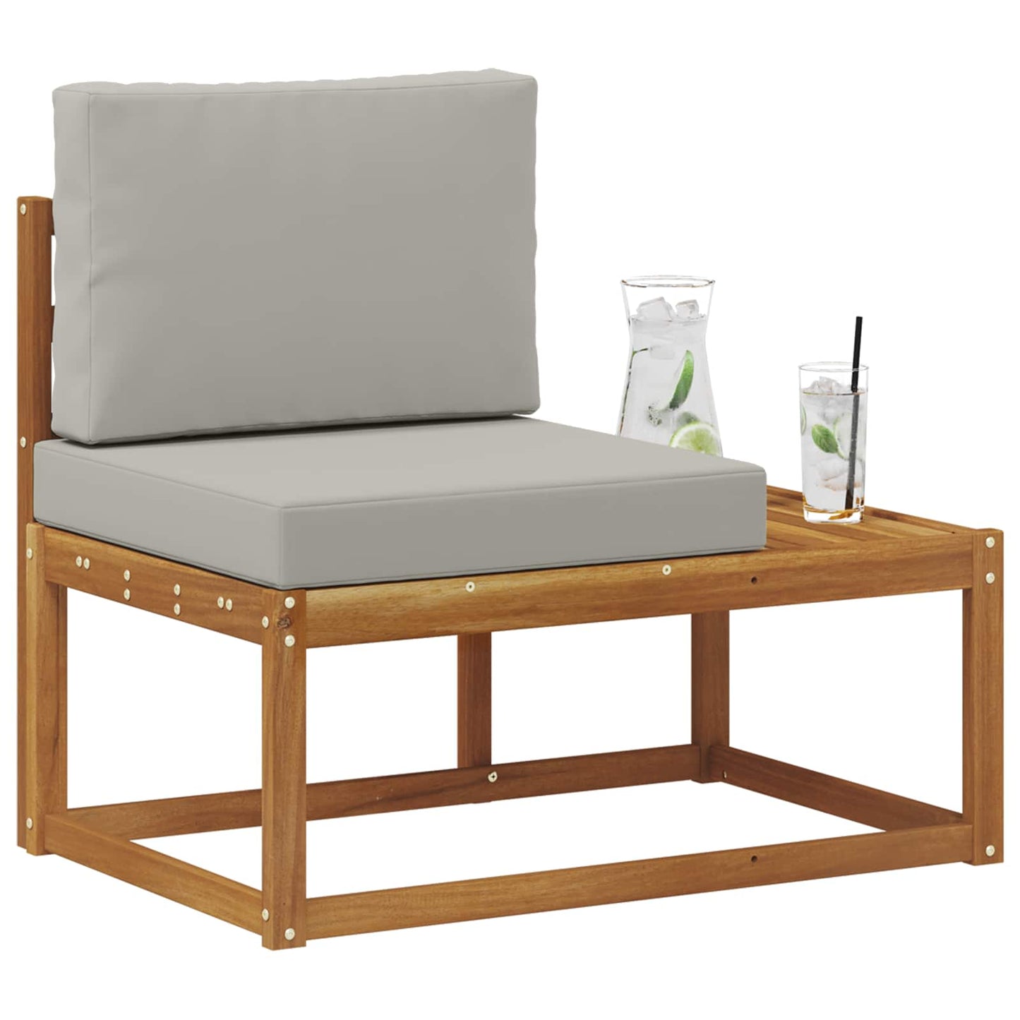 Divano da Esterno con cuscino Naturale 91 x 63 x 73 cm