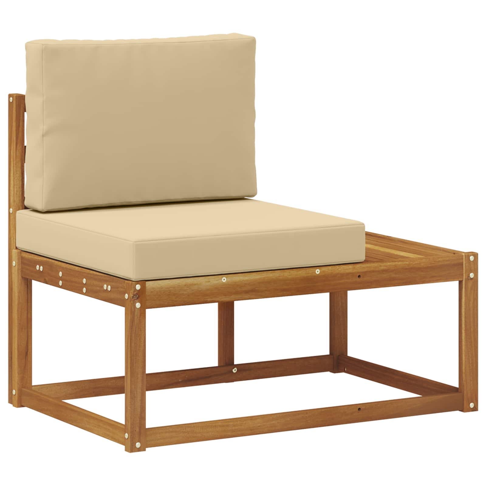 Divano da Esterno con cuscino Naturale 91 x 63 x 73 cm | homemem39