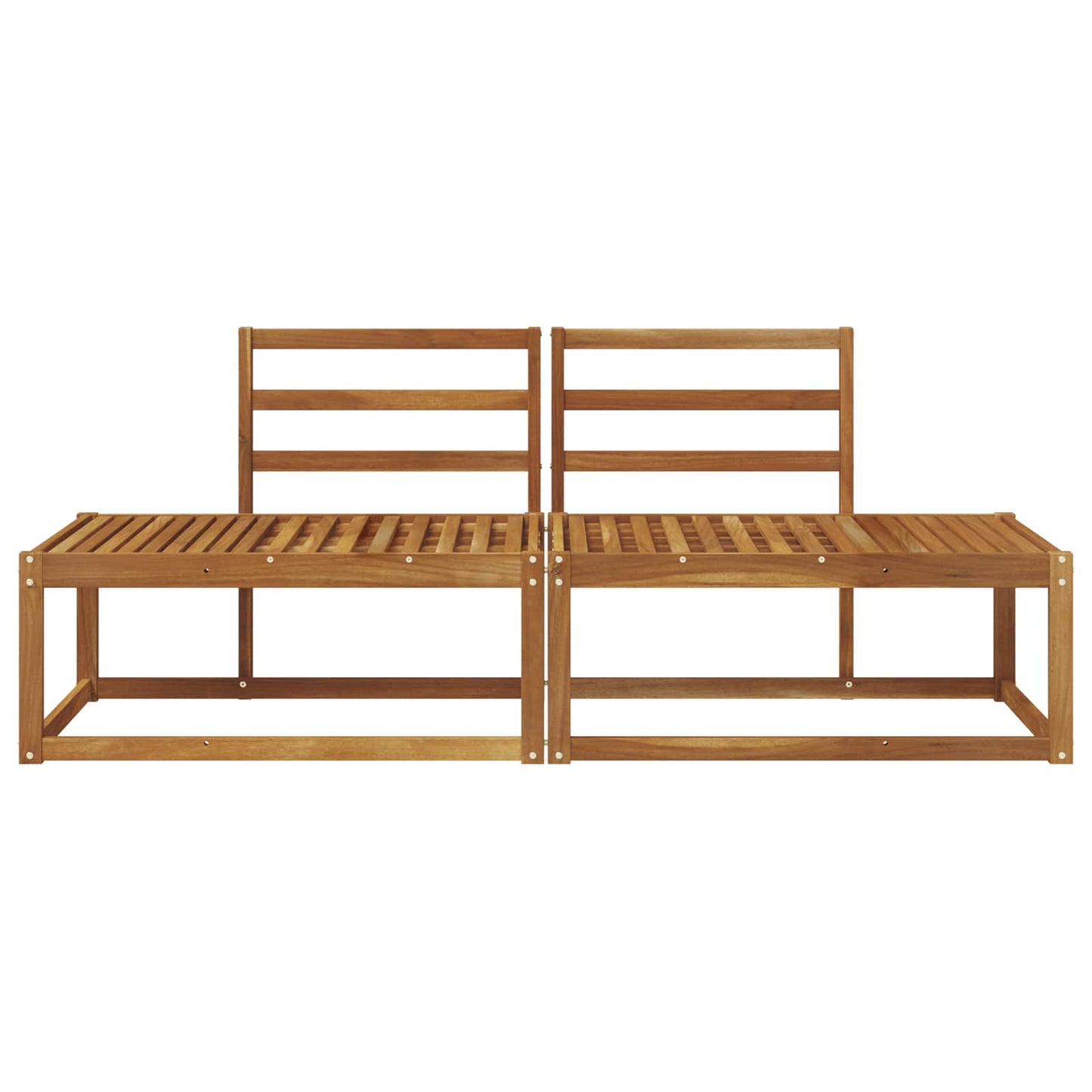 Divano da Esterno 2 Pezzo Naturale 182,5 x 63 x 73 cm