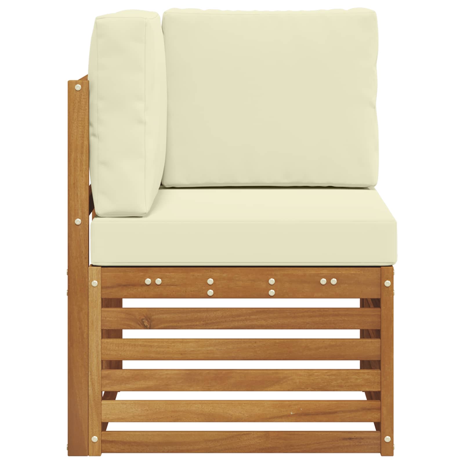Divano Angolare da Esterno Legno di Acacia Massello Naturale | homemem39