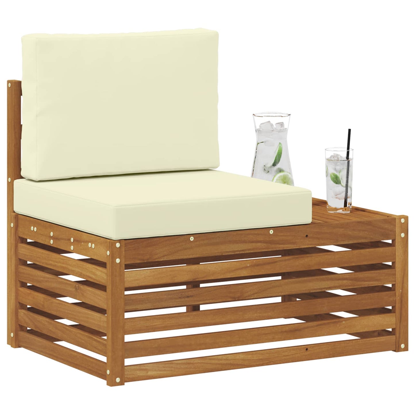 Divano Esterno Finale con cuscino Naturale 91 x 63 x 73 cm | homemem39