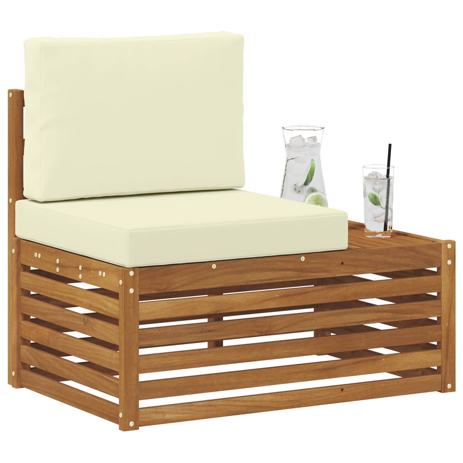Divano Esterno Finale con cuscino Naturale 91 x 63 x 73 cm | homemem39