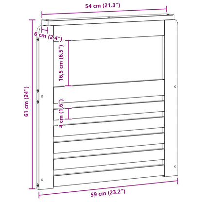 Braccioli 2 pcs Marrone 59 x 6 x 61 cm Legno multistrato | homemem39