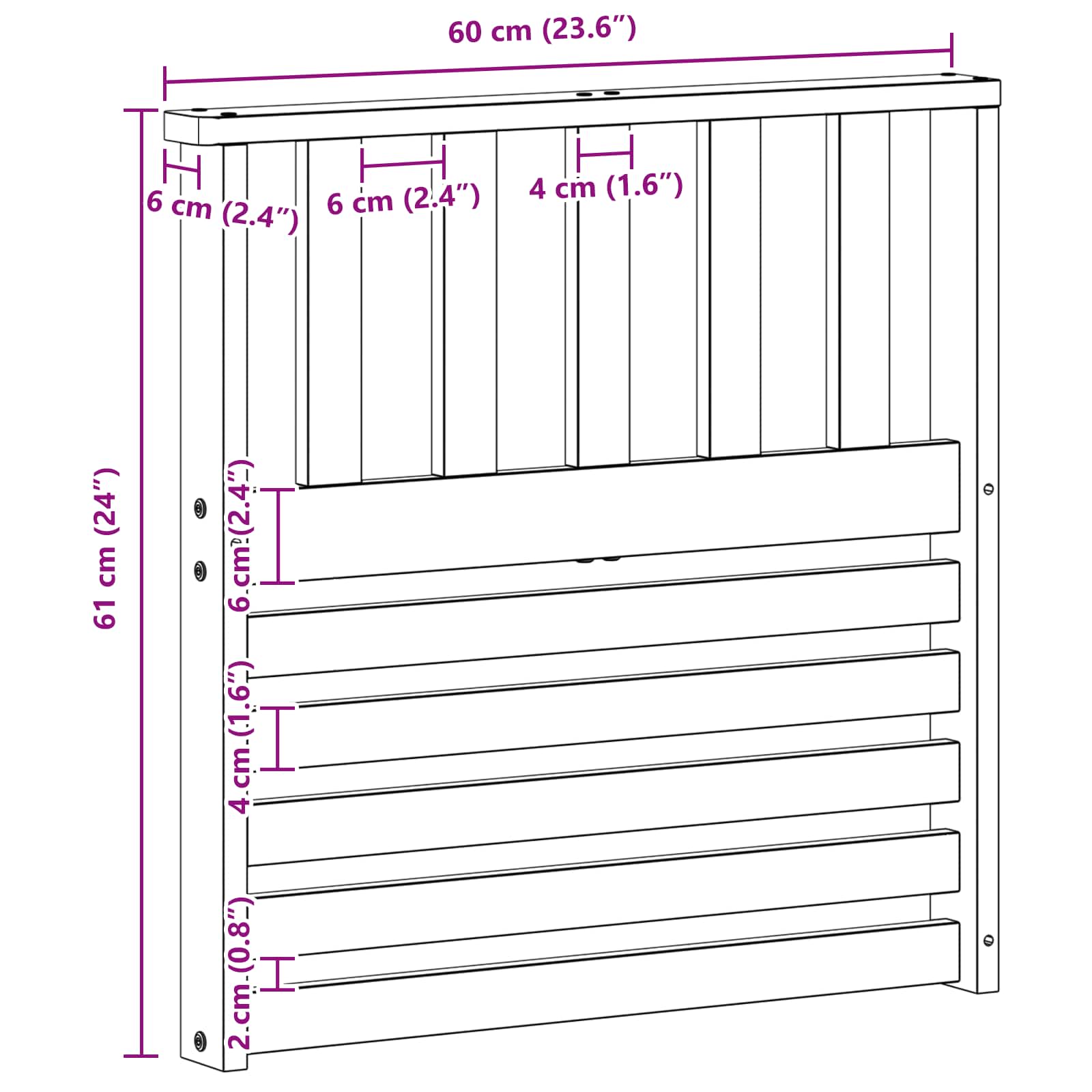 Braccioli 2 pcs Marrone 60 x 6 x 61 cm Legno multistrato | homemem39