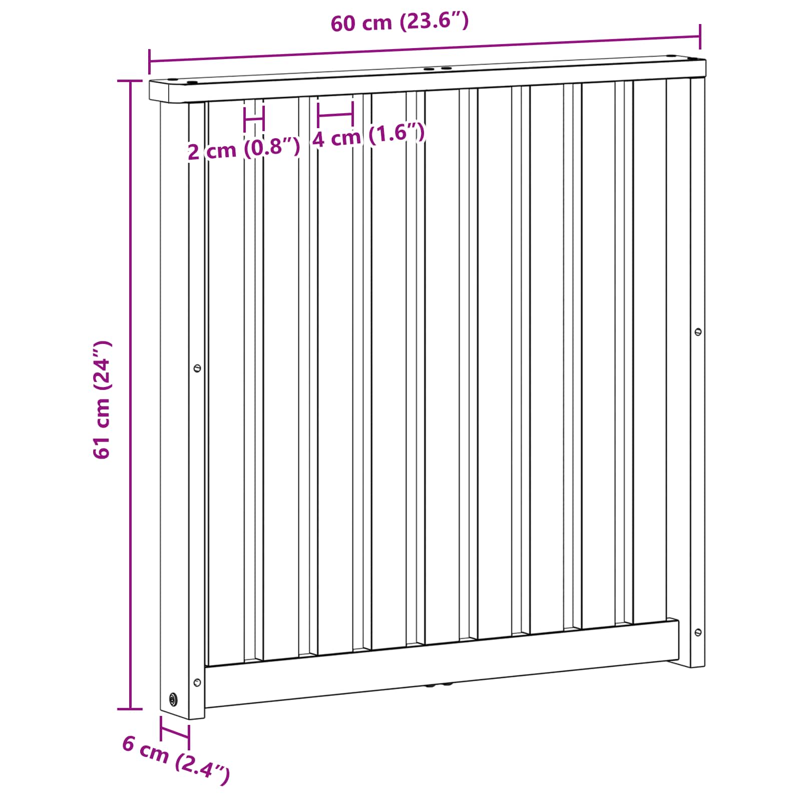 Braccioli 2 pcs Marrone 60 x 6 x 61 cm Legno multistrato | homemem39