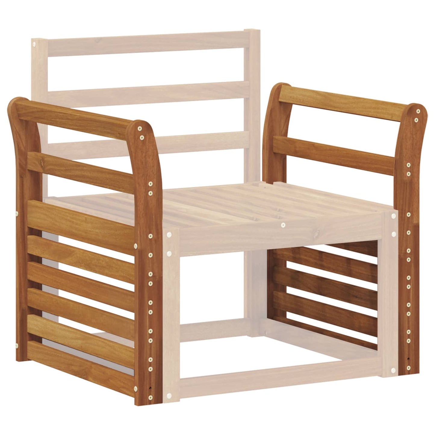 Bracciolo 2 pcs Naturale 58,5 x 8 x 60 cm | homemem39