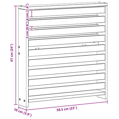 Braccioli 2 pcs Marrone 58.5 x 10 x 61 cm Legno multistrato | homemem39