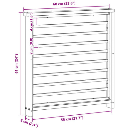 Bracciolo 2 pcs Naturale 60 x 6 x 61 cm | homemem39