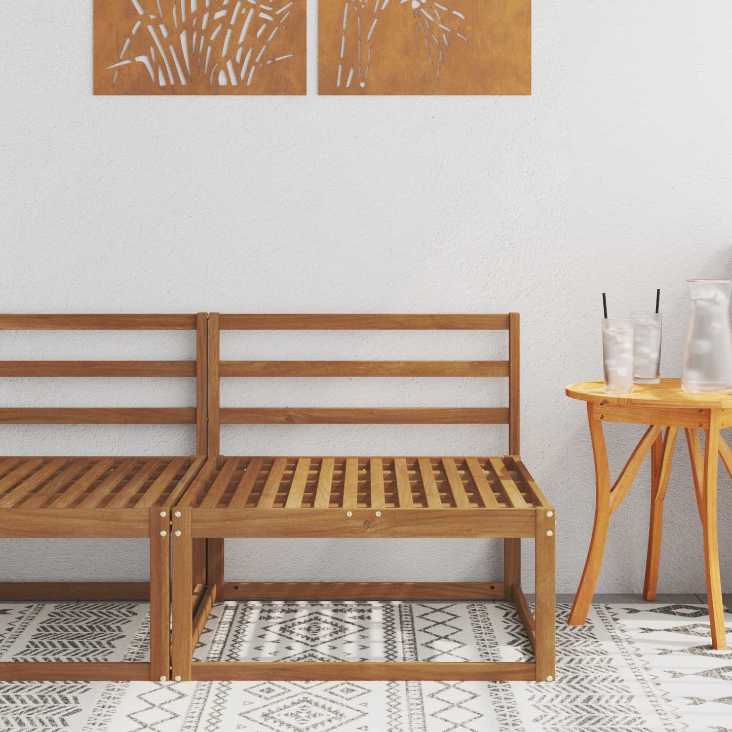 Divano centrale per esterno Naturale 79 x 83 x 73 cm