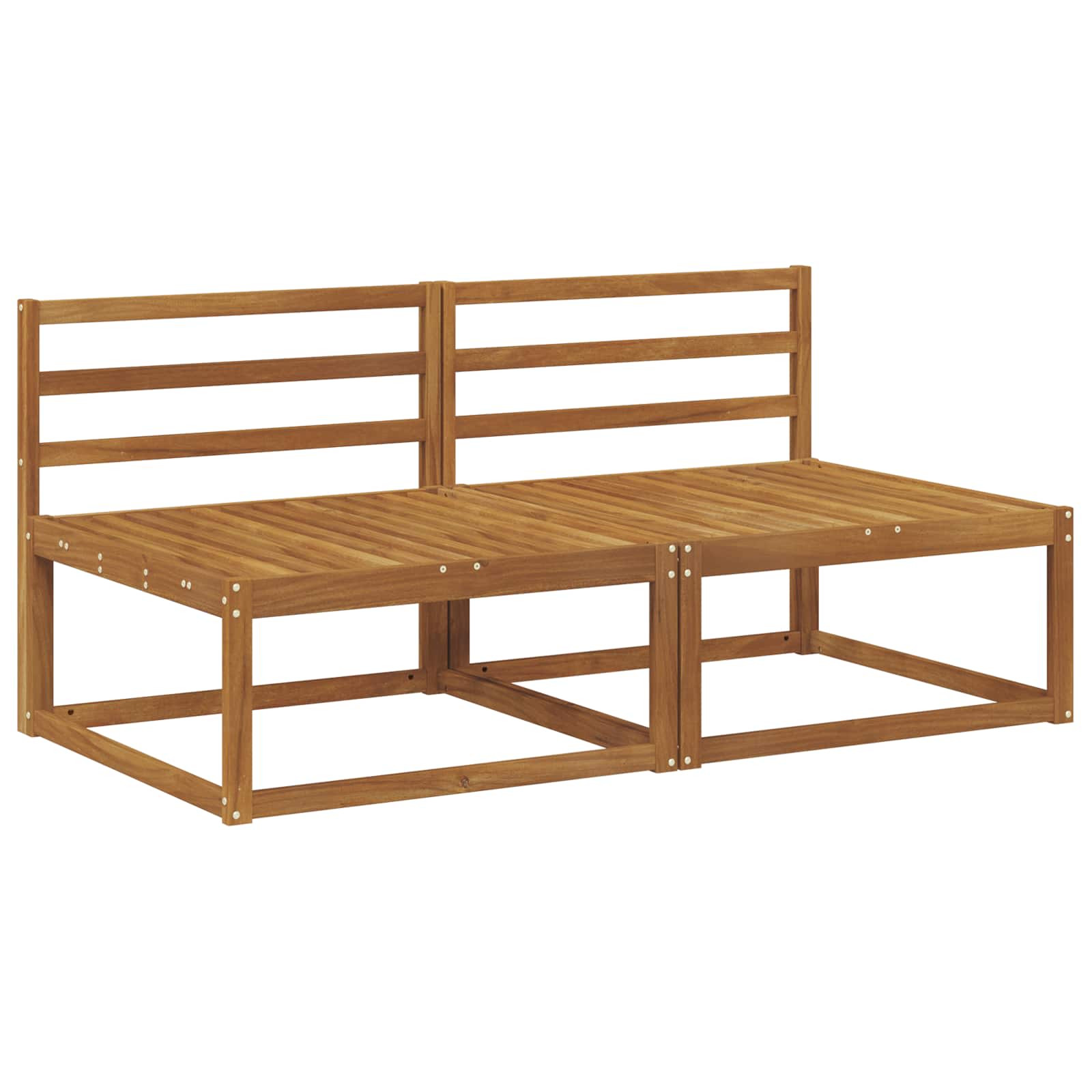2 Pezzo Divano centrale per esterno Naturale 158 x 83 x 73 cm | homemem39
