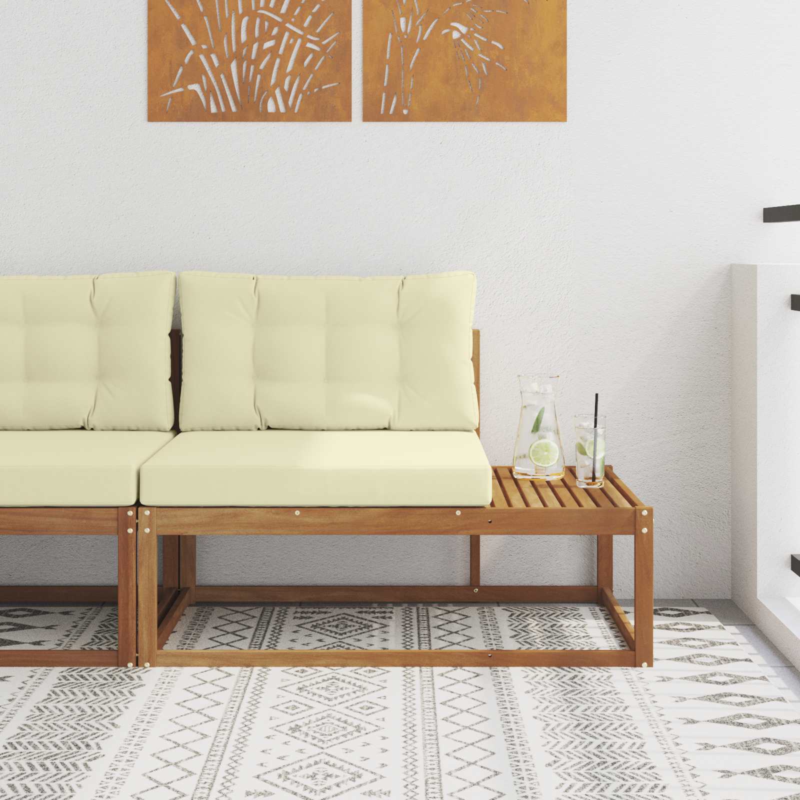 Divano Esterno Finale con cuscino Naturale 115 x 83 x 73 cm | homemem39