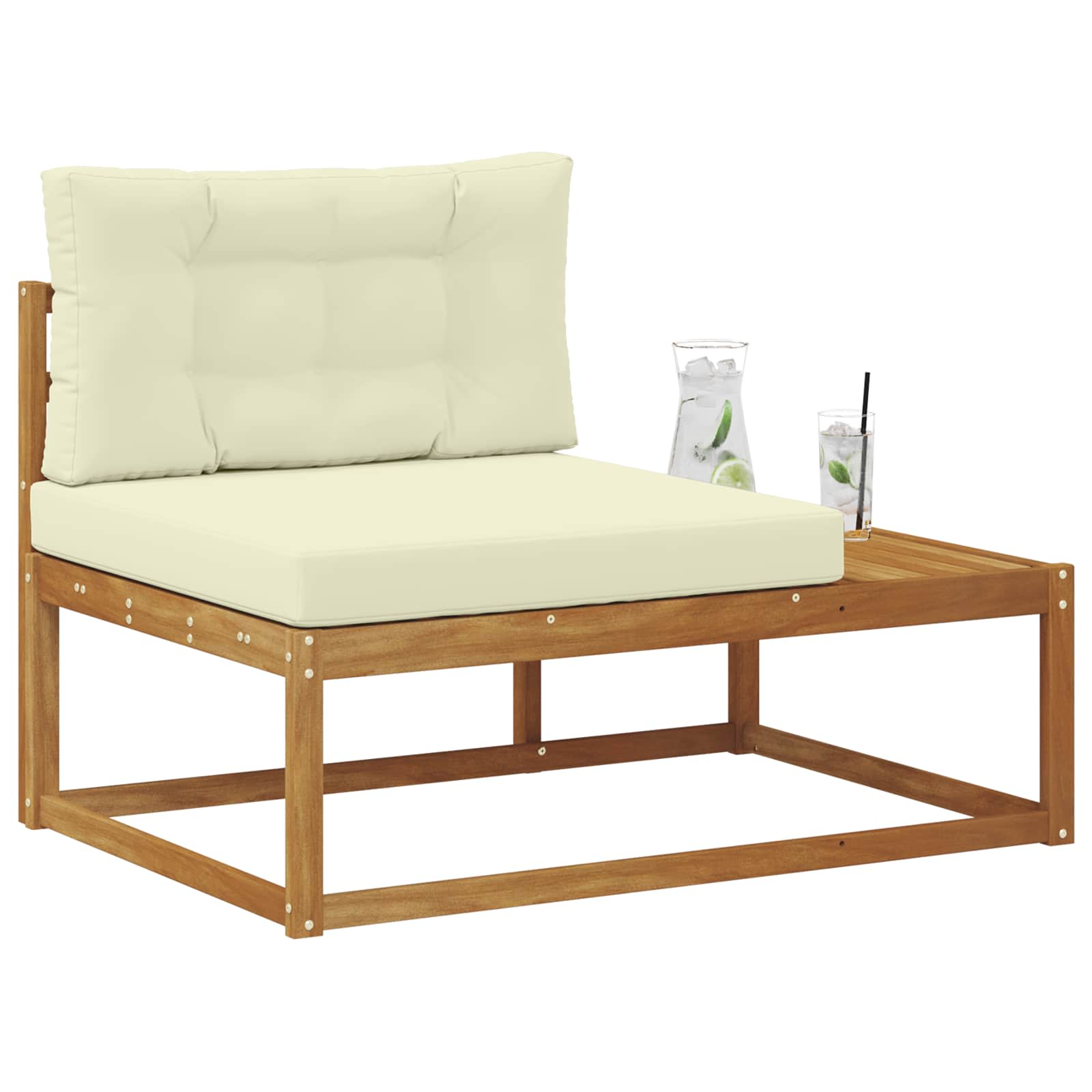 Divano Esterno Finale con cuscino Naturale 115 x 83 x 73 cm | homemem39