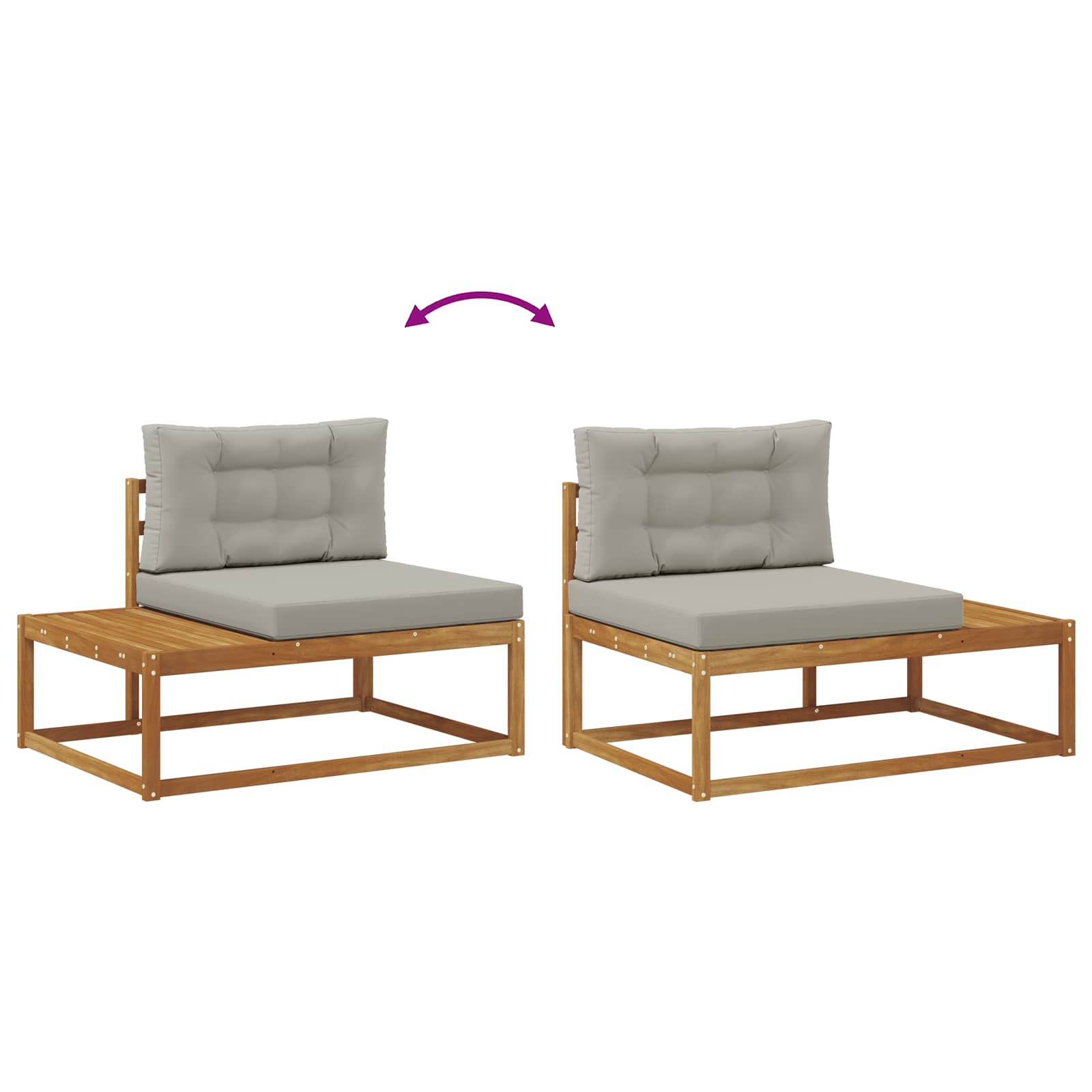 Divano Esterno Finale con cuscino Naturale 115 x 83 x 73 cm | homemem39