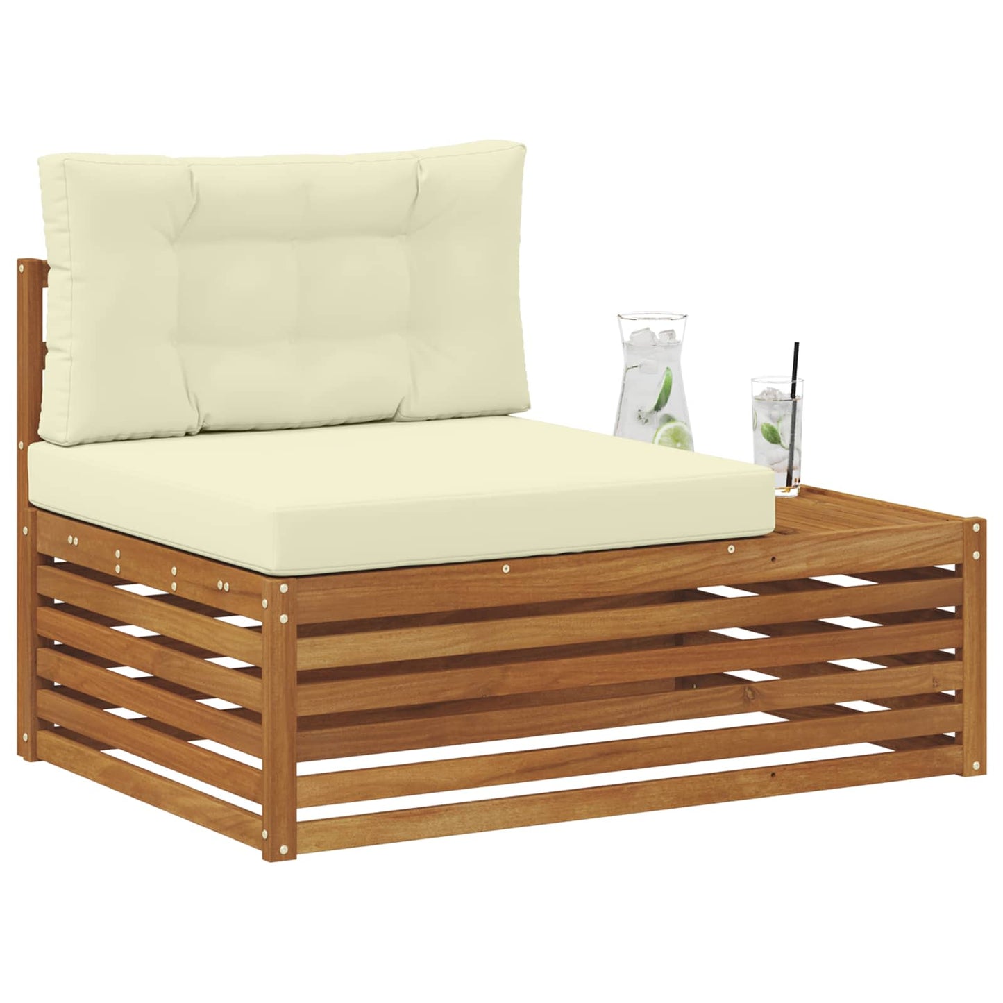Divano Esterno Finale con cuscino Naturale 115 x 83 x 73 cm | homemem39