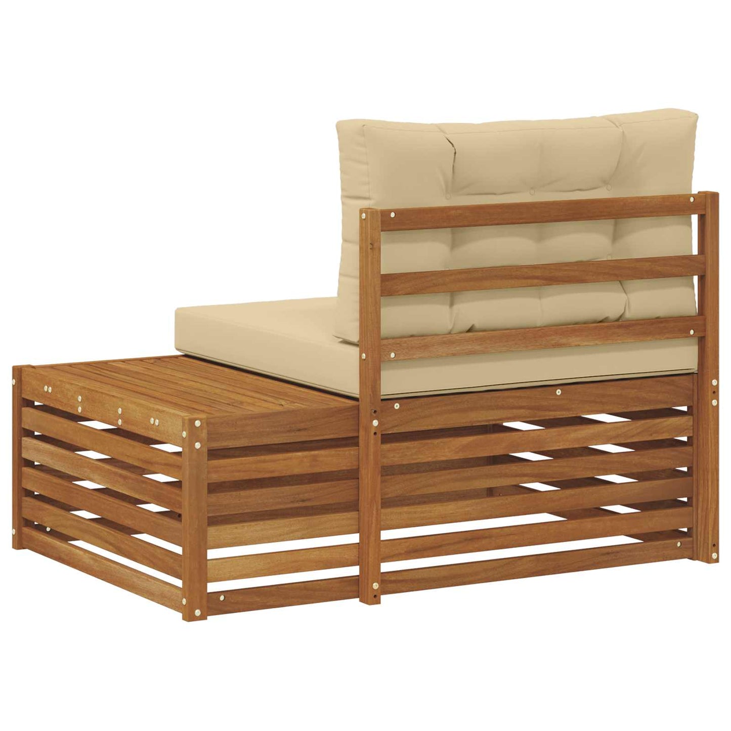 Divano Esterno Finale 3 Pezzo Naturale e Beige 115 x 83 x 73 cm | homemem39