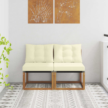 2 Pezzo Divano centrale per esterno Naturale 158 x 83 x 73 cm