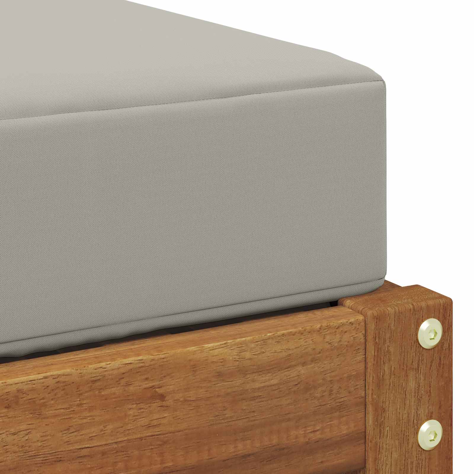 Panca Sgabello Grigio Naturale e Chiaro 43 x 43 x 37 cm | homemem39