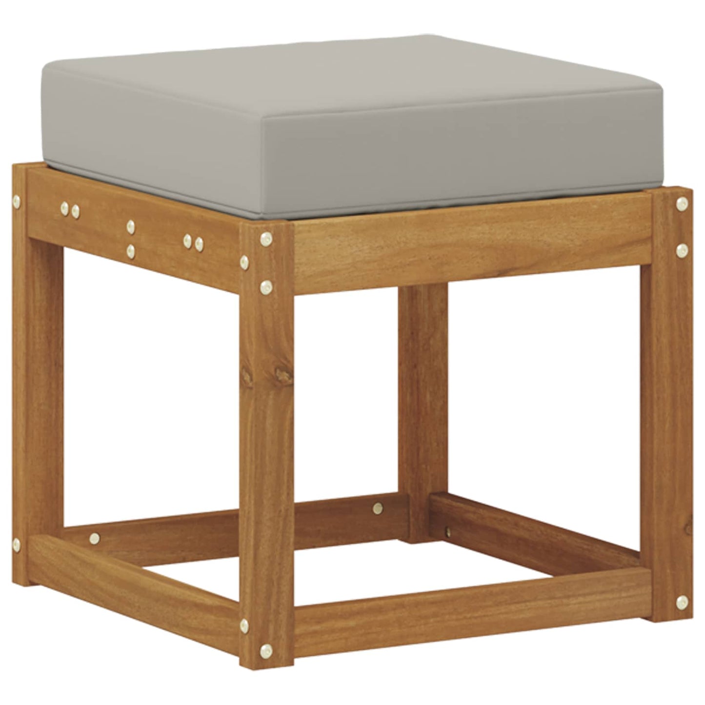 Panca Sgabello Grigio Naturale e Chiaro 43 x 43 x 37 cm | homemem39