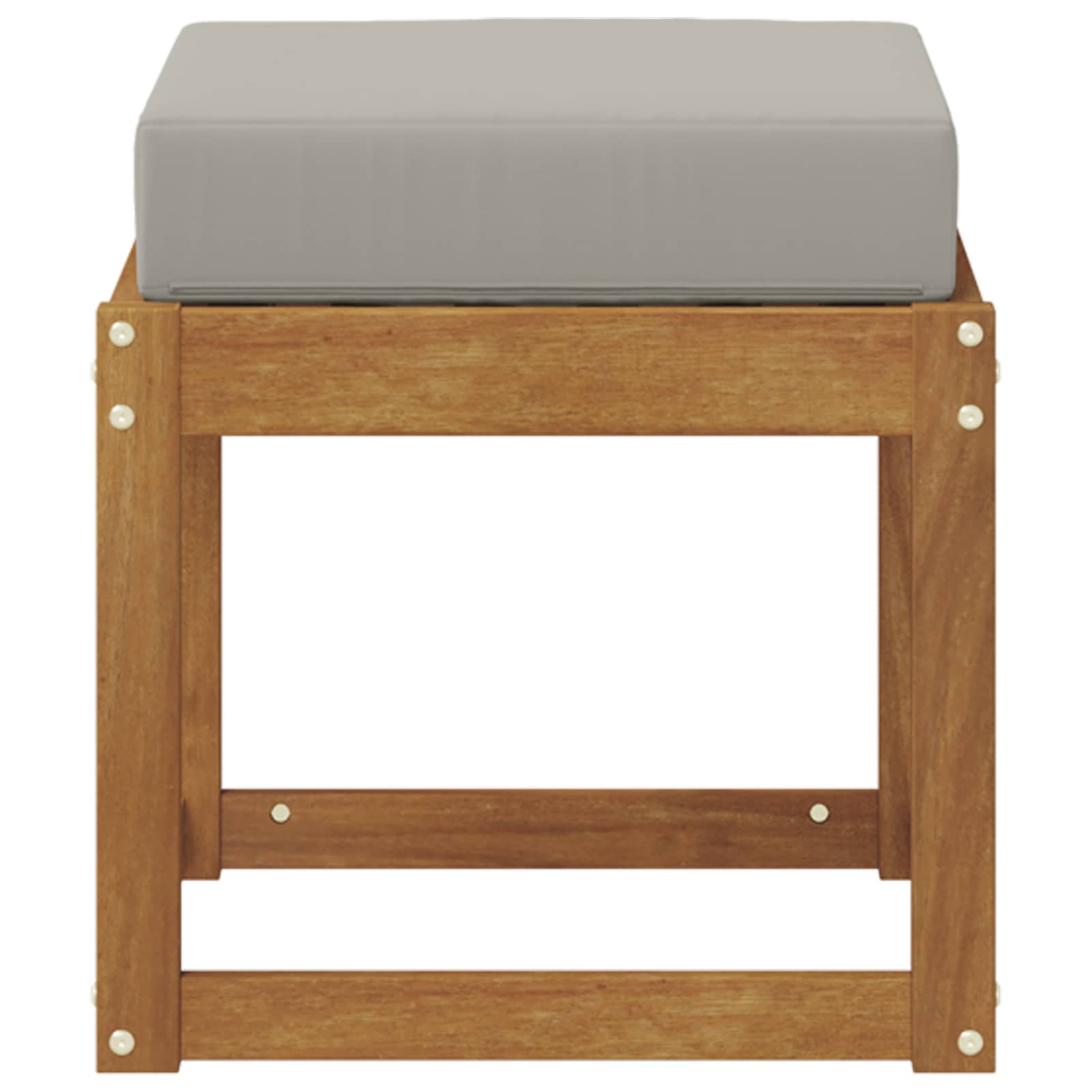 Panca Sgabello Grigio Naturale e Chiaro 43 x 43 x 37 cm | homemem39