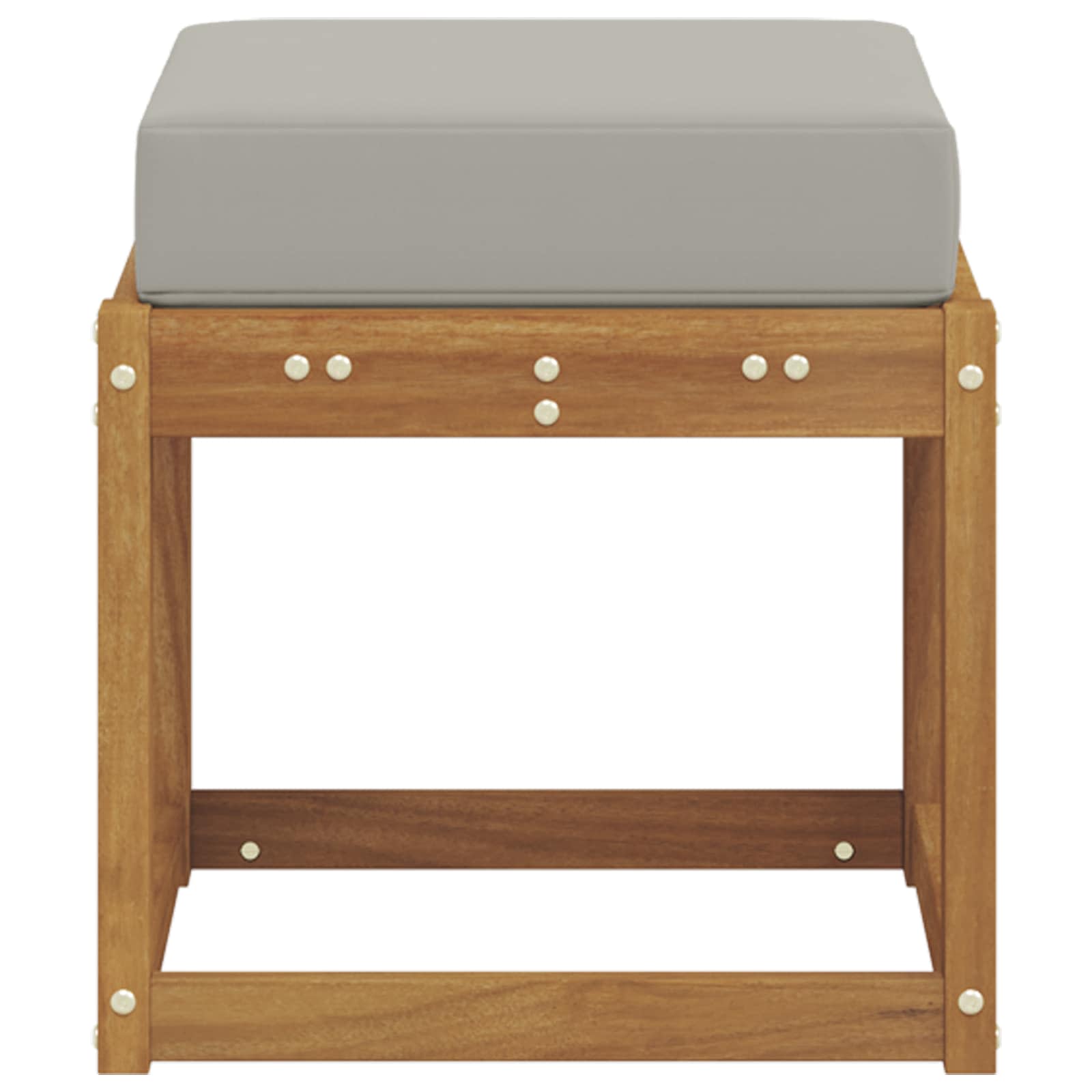 Panca Sgabello Grigio Naturale e Chiaro 43 x 43 x 37 cm | homemem39