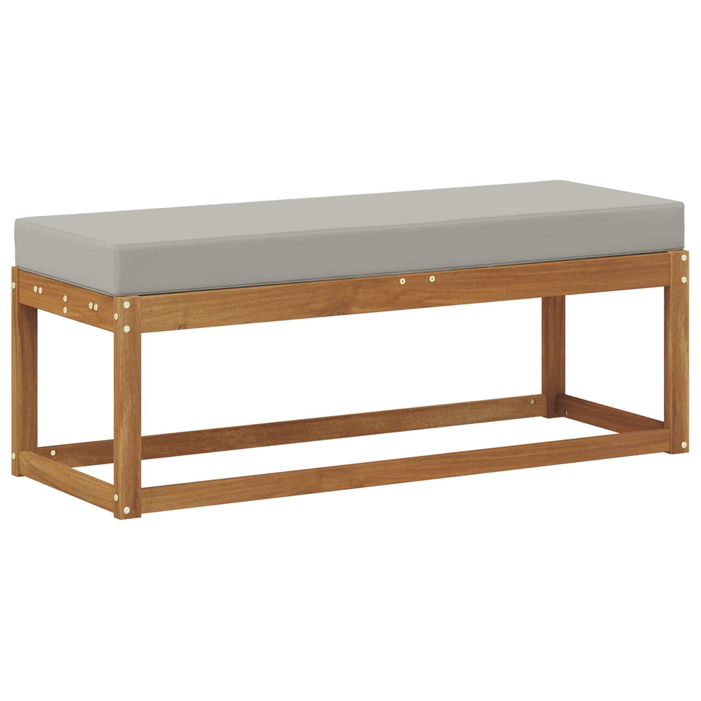 Panca Sgabello Grigio Naturale e Chiaro 115 x 43 x 37 cm | homemem39