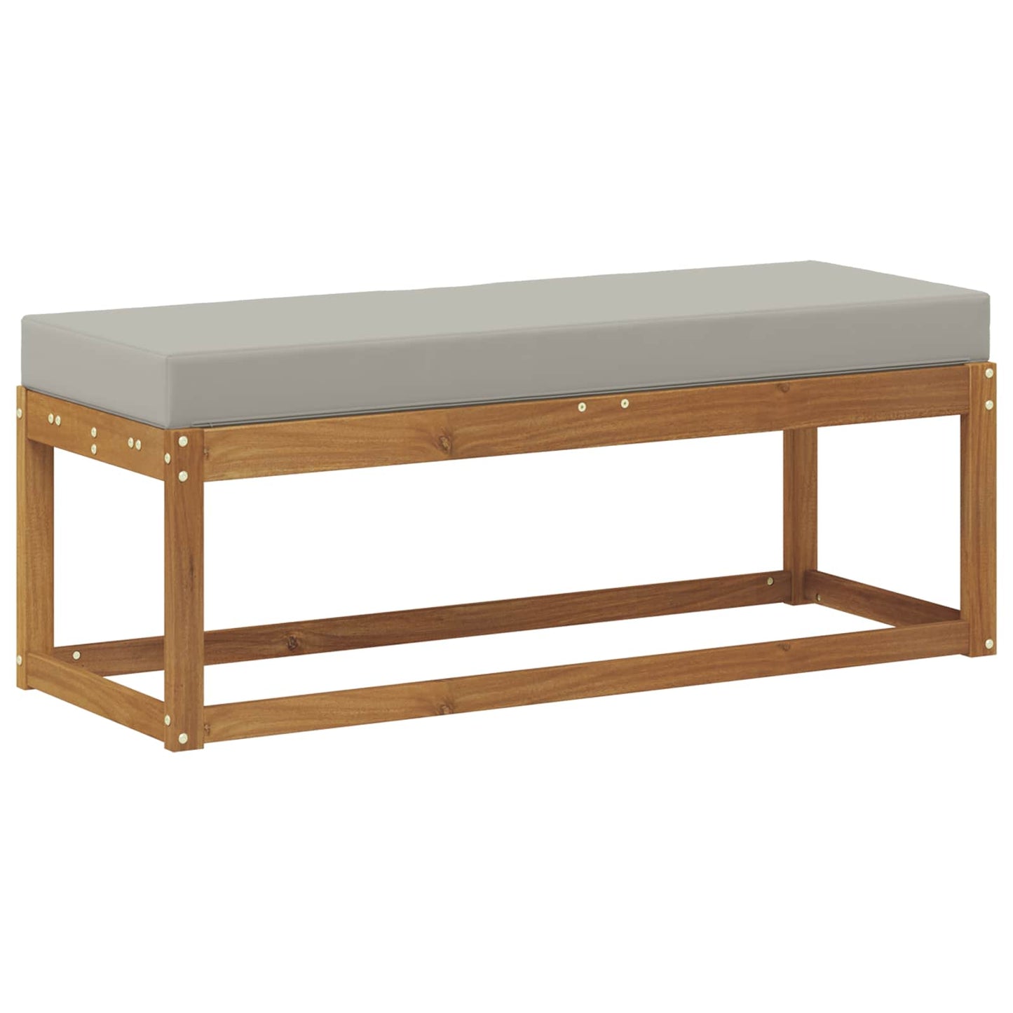 Panca Sgabello Grigio Naturale e Chiaro 115 x 43 x 37 cm | homemem39