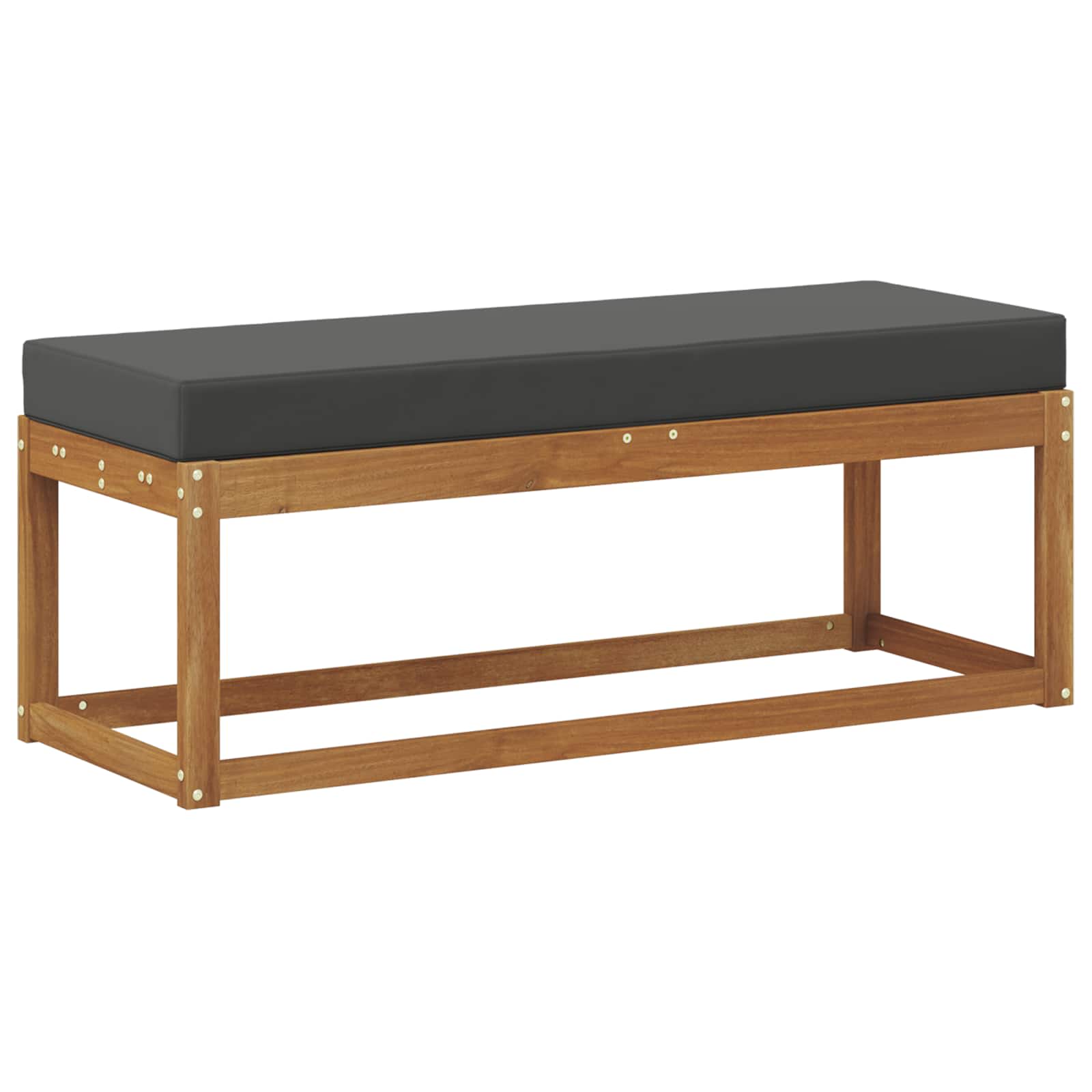 Panca da giardino Naturale e Antracite 115 x 43 x 45 cm | homemem39
