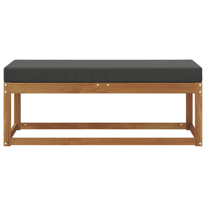 Panca da giardino Naturale e Antracite 115 x 43 x 45 cm